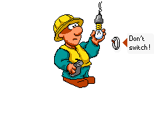 Elektryk wkręca żarówkę